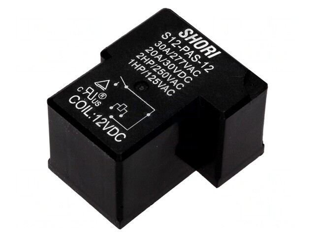 Releu electromagnetic SPST-NO 12VDC S12 pentru PCB