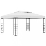 Pavilion de gradina, alb, 4x3x2,7 cm, otel vopsit electrostatic GartenMobel Dekor, vidaXL