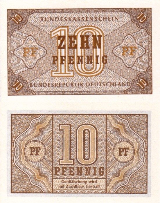 GERMANIA 10 pfennig ND 1967 UNC!!!