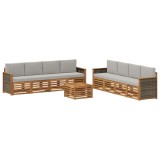 vidaXL Seturi de canapele cu pernă 9 pcs Lemn Solid de Acacia 3384167
