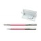 Set de Pix si Stilou DACO cu Penita Iridium Tip F, Pix cu Mina Tip Parker 1 mm, Culoare Corp Roz, Stilou cu Pix, Stilou DACO, Pix DACO, Pix cu Mina Pa