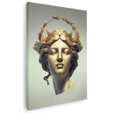 Tablou cap statuie zeita mitologia greaca auriu 1749 Tablou canvas pe panza CU RAMA 60x80 cm