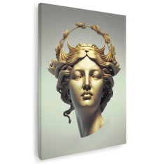 Tablou cap statuie zeita mitologia greaca auriu 1749 Tablou canvas pe panza CU RAMA 20x30 cm