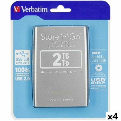 Hard disk Extern Verbatim STORE &amp;#039;N&amp;#039; GO Negru Argintiu HDD 2 TB (4 Unități) foto