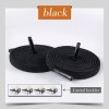 Negru - Sireturi elastice inteligente, functie NO TOUCH, Plate, 6MM, MOI, SIRETILA