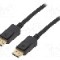 Cablu DisplayPort - DisplayPort, din ambele par&amp;#355;i, DisplayPort mufa, 15m, negru, LOGILINK - CV0113