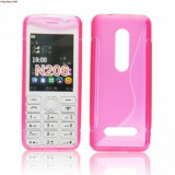 Husa silicon S-line Nokia Asha 206 Roz