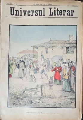 Revista Universul Literar nr.46/1897 pe coperta Nenorocirea din Ostrovo foto