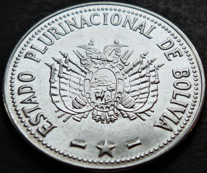 Moneda exotica 20 CENTAVOS - BOLIVIA, anul 2012 * cod 4388 B = excelenta