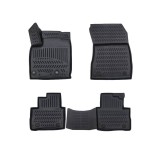 Covorase Auto Tip Tavita Cauciuc ALM Nissan Qashqai III 2021-2024, Negre, Fata + Spate, Fixare Podea