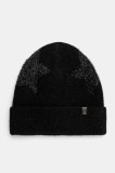 AllSaints caciula din amestec de lana culoarea negru, din tricot gros, AS101574