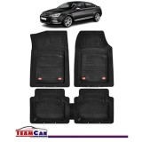 Covorase Auto TeamCar&reg; Tip Tavita Compatibile Citroen C5 II (2008-2017) Negru Material Rezistent, Cauciuc