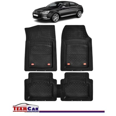 Covorase Auto TeamCar&amp;reg; Tip Tavita Compatibile Citroen C5 II (2008-2017) Negru Material Rezistent foto