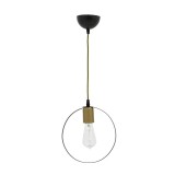 Cumpara ieftin Lustra Florian Florian E27 negru-auriu D23x66cm