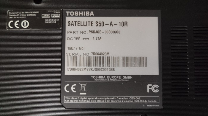 Placa wifi wireless modul wifi Anatel QCWB335 Toshiba S50-A-10R S50-A S55-A