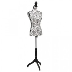 Bust croitorie feminin Negru cu alb foto
