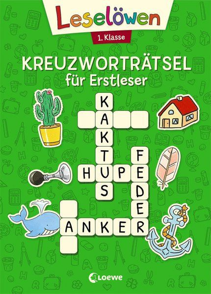 Lesel&ouml;wen Kreuzwortr&auml;tsel f&uuml;r Erstleser - 1. Klasse (Gr&uuml;n)