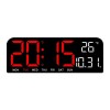 Ceas de perete digital mare de 9 inchi Temperatura Data Săptăm&acirc;na Cronometrare Numărătoare inversă Ceas de mas