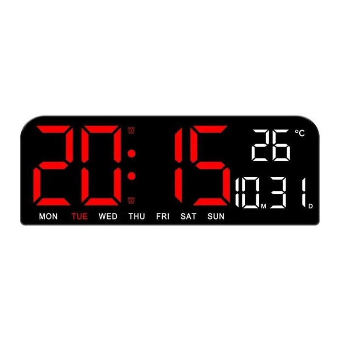 Ceas de perete digital mare de 9 inchi Temperatura Data Săptăm&acirc;na Cronometrare Numărătoare inversă Ceas de mas