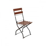 Cumpara ieftin Scaun BISTRO CLASIC cu lamele drepte din lemn de salcam 40x33 cm pentru gradina sau terasa culoare maro