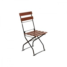 Scaun BISTRO CLASIC cu lamele drepte din lemn de salcam 40x33 cm pentru gradina sau terasa culoare maro