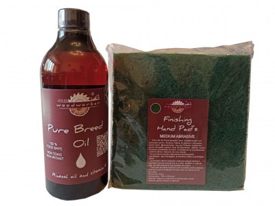 Prep&amp;#039;N&amp;#039;Shine-Pure Breed Oil &amp;amp; Hand Pad&amp;rsquo;s Medium Abrasive verde, 500 ml foto