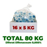 80 KG raticid pentru șobolani și șoareci plicuri pastă Diferat, difenacoum 50 ppm (0,005%)
