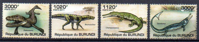 BURUNDI 2011, Fauna - Animale preistorice, MNH