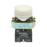 Buton de comanda alb cu capac protectie IP65, 1NO, 400V/10A, Breckner