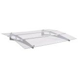Cumpara ieftin Copertina de usa argintiu si transparent 120x90 cm policarbonat