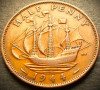 Moneda istorica HALF PENNY - Marea Britanie/ ANGLIA, anul 1944 * cod 5270, Europa