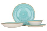 Bonna Set de vesela (Medium) - Aqua - 24 bucăți - 6 persoane - Porţelan