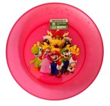 Set 4 farfurii plastic reutilizabile Super Mario pentru copii , farfurii rezistente, usor de curatat