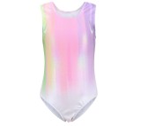 Cumpara ieftin Body gimnastica pentru fete Bezonier, fara maneci, multicolor, 100 (3-4 ani) - OUTLET