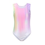Body gimnastica pentru fete Bezonier, fara maneci, multicolor, 100 (3-4 ani) - OUTLET