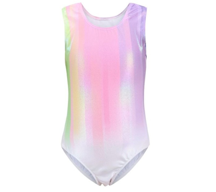 Body gimnastica pentru fete Bezonier, fara maneci, multicolor, 100 (3-4 ani) - OUTLET