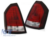 Set de stopuri LED de tuning potrivit pentru Chrysler 300C 2005-2008 rosu/alb, stanga si dreapta Performance AutoTuning