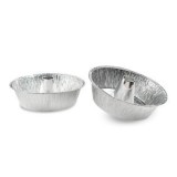 Formă de aluminiu pentru chec, cu con, 25x8 cm, 2 bucăți, CMCLASS