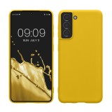 Husa Kwmobile pentru Samsung Galaxy S21, Galben, Silicon, KWM000012BS037C, Carcasa
