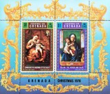 BC441,Grenada 1970, serie picturi, Craciun, Nestampilat