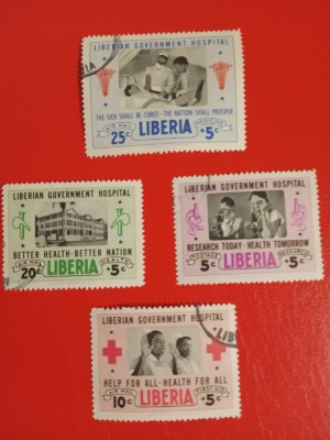 LIBERIA, MEDICINĂ - SERIE COMPLETĂ ŞTAMPILATĂ foto