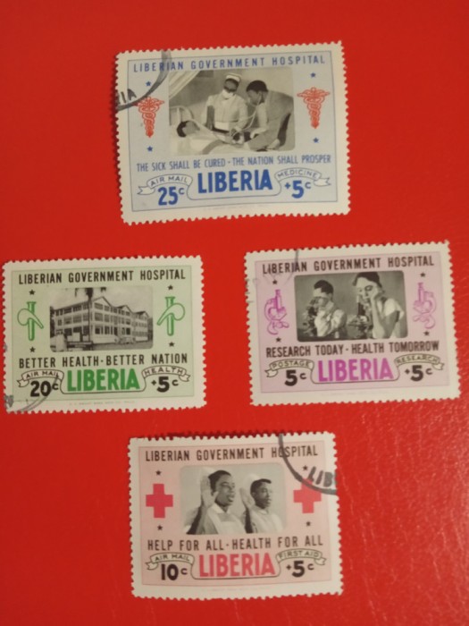 LIBERIA, MEDICINĂ - SERIE COMPLETĂ ŞTAMPILATĂ