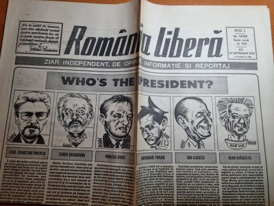 romania libera 24 septembrie 1992-alegerile prezidentiale,prezentare candidati foto