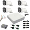Sistem supraveghere Hikvision 4 camere 5MP ColorVu, Color noaptea 40m DVR cu 4 canale 8MP Accesorii incluse SafetyGuard Surveillance