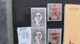 1959-Franta YT=1216-1229 4 val MH, Nestampilat