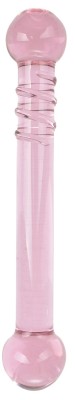 Dildo Double Pink, Sticla Premium, Roz, 19.3 cm, Passion Labs, Glass Series foto