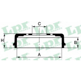 Tambur frana FORD TRANSIT platou / sasiu (FM, FN) (2000 - 2006) LPR 7D0625