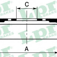 Tambur frana VW LUPO (6X1, 6E1) (1998 - 2005) LPR 7D0441