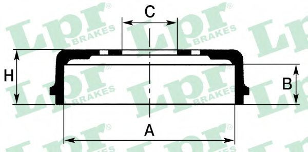 Tambur frana FORD TRANSIT caroserie (2006 - 2014) LPR 7D0647