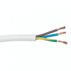 Cablu flexibil de alimentare 3X1.5mm MYYM, rola 100 metri, Alb foto